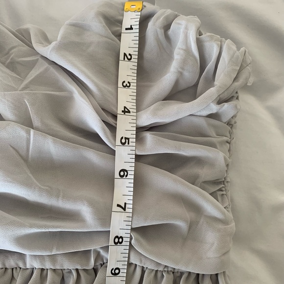 Lulu’s Moonlight Serenade Gray Strapless Maxi Dress - Picture 8 of 10